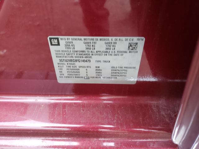 Photo 10 from auction – 2015 GMC SIERRA K15 with VIN 3GTU2VEC8FG149479
