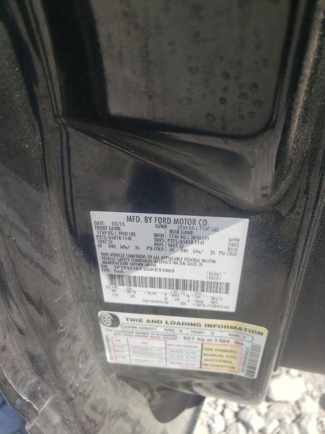 Photo 10 from auction – 2013 FORD F150 SUPER with VIN 1FTFW1EF2DKE51565