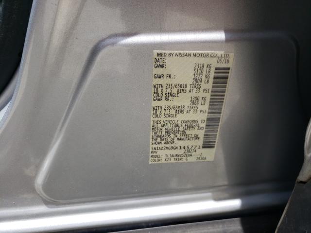Photo 10 from auction – 2016 NISSAN MURANO S with VIN 5N1AZ2MG9GN145771