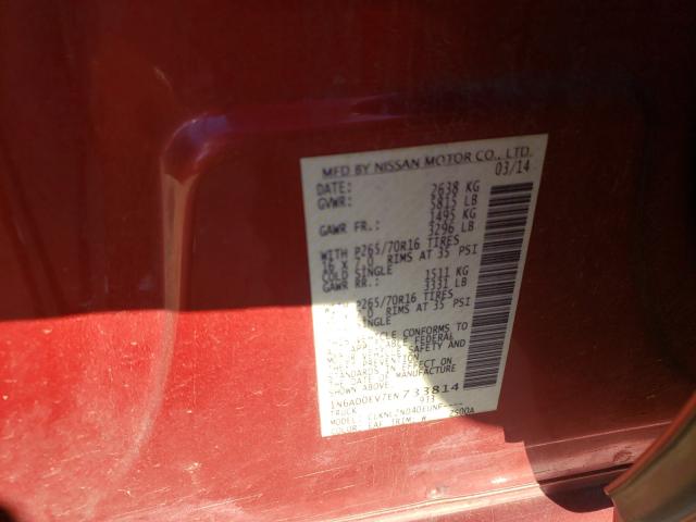 Photo 10 from auction – 2014 NISSAN FRONTIER S with VIN 1N6AD0EV7EN733814