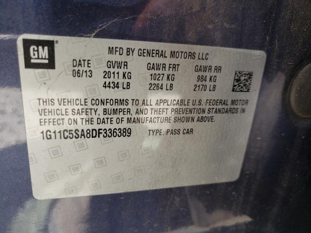 Photo 10 from auction – 2013 CHEVROLET MALIBU 1LT with VIN 1G11C5SA8DF336389