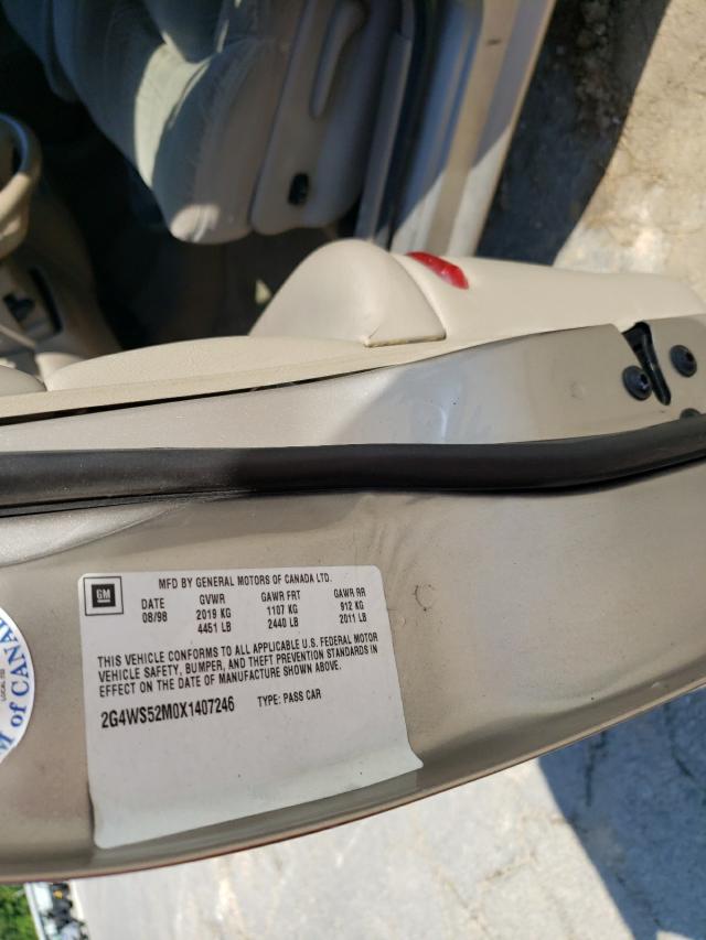 Photo 10 from auction – 1999 BUICK CENTURY CU with VIN 2G4WS52M0X1407246