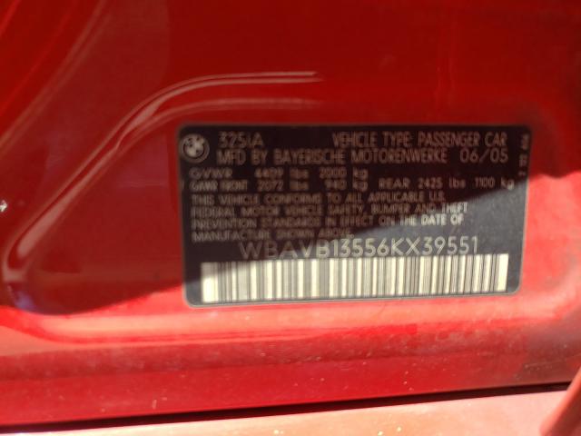 Photo 10 from auction – 2006 BMW 325 I with VIN WBAVB13556KX39551