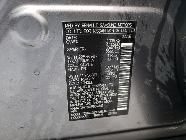 Photo 10 from auction – 2016 NISSAN ROGUE S with VIN KNMAT2MT9GP667341