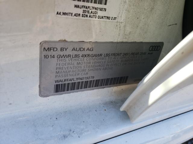 Foto 10 de la subasta – 2015 AUDI A4 PREMIUM con VIN WAUFFAFL7FN019279