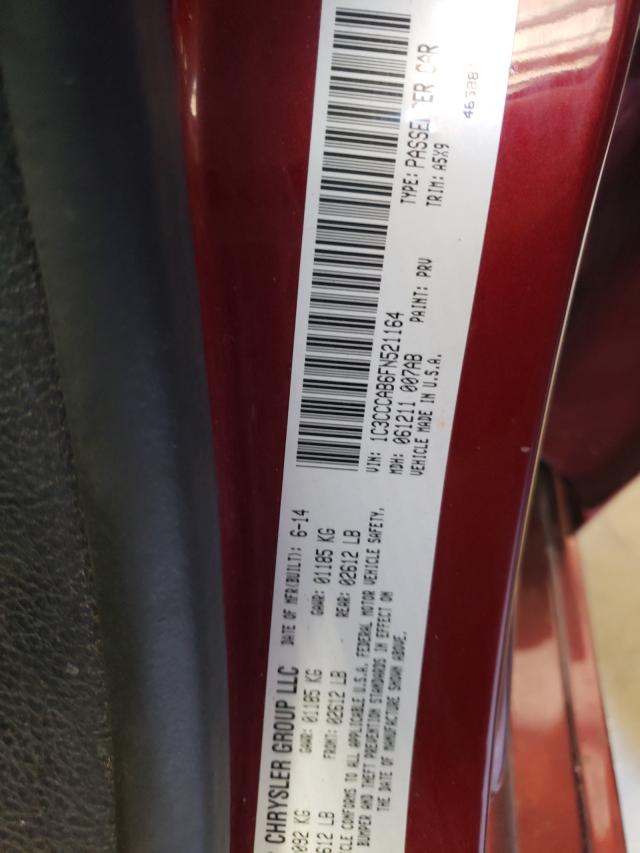 Photo 10 from auction – 2015 CHRYSLER 200 LIMITE with VIN 1C3CCCAB6FN521164