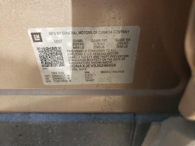 Photo 10 from auction – 2018 CHEVROLET EQUINOX LT with VIN 2GNAXJEV0J6246959