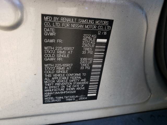 Photo 10 from auction – 2017 NISSAN ROGUE S with VIN KNMAT2MV8HP541328