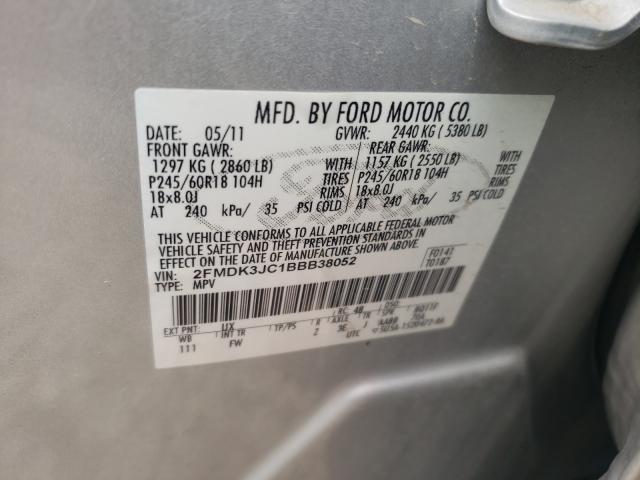 Photo 10 from auction – 2011 FORD EDGE SEL with VIN 2FMDK3JC1BBB38052