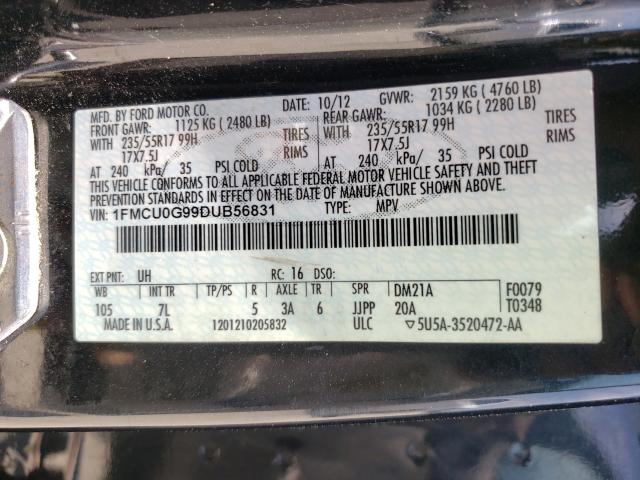 Photo 10 from auction – 2013 FORD ESCAPE SE with VIN 1FMCU0G99DUB56831