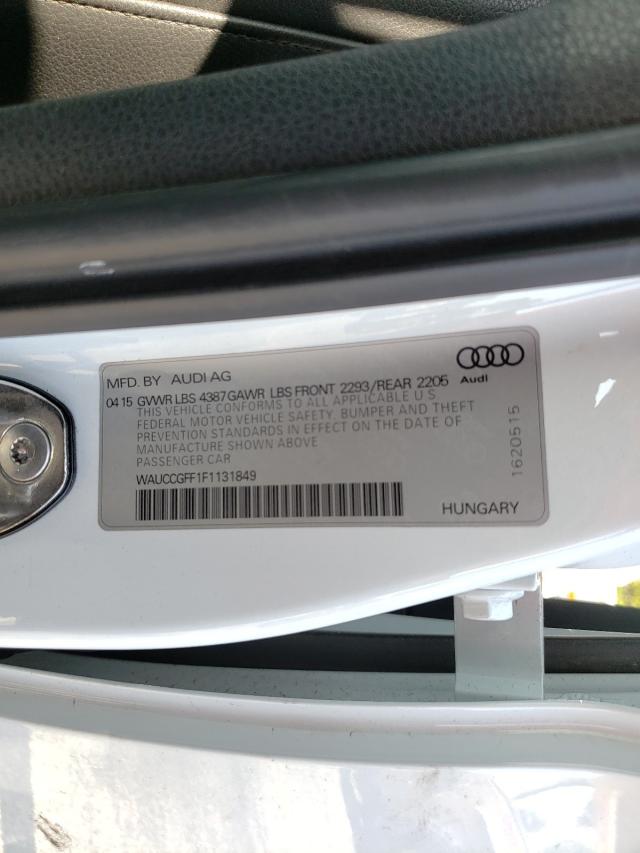 Photo 10 from auction – 2015 AUDI A3 PREMIUM with VIN WAUCCGFF1F1131849