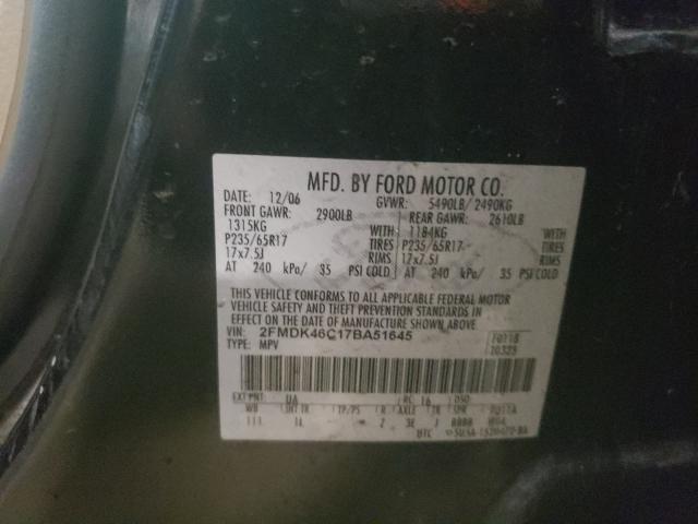 Photo 10 from auction – 2007 FORD EDGE SE with VIN 2FMDK46C17BA51645
