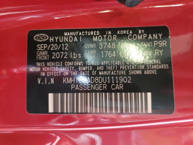 Photo 10 from auction – 2013 HYUNDAI VELOSTER with VIN KMHTC6AD8DU111902