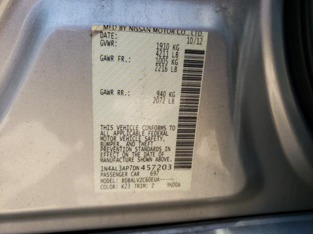 Photo 10 from auction – 2013 NISSAN ALTIMA 2.5 with VIN 1N4AL3AP7DN457203