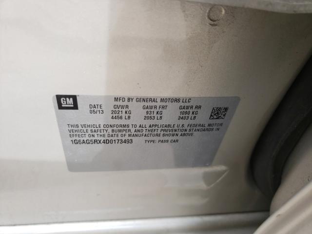 Photo 10 from auction – 2013 CADILLAC ATS with VIN 1G6AG5RX4D0173493