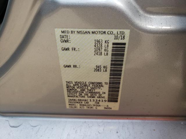 Photo 10 from auction – 2019 NISSAN ALTIMA S with VIN 1N4BL4BVXKC133419
