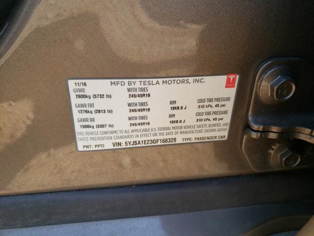 Photo 10 from auction – 2016 TESLA MODEL S with VIN 5YJSA1E23GF168328