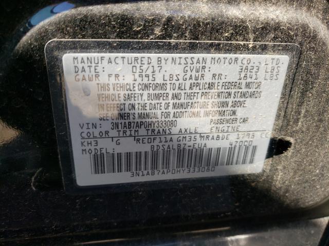 Photo 10 from auction – 2017 NISSAN SENTRA S with VIN 3N1AB7AP0HY333080