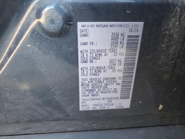 Photo 10 from auction – 2016 NISSAN ROGUE S with VIN 5N1AT2MT6GC876698