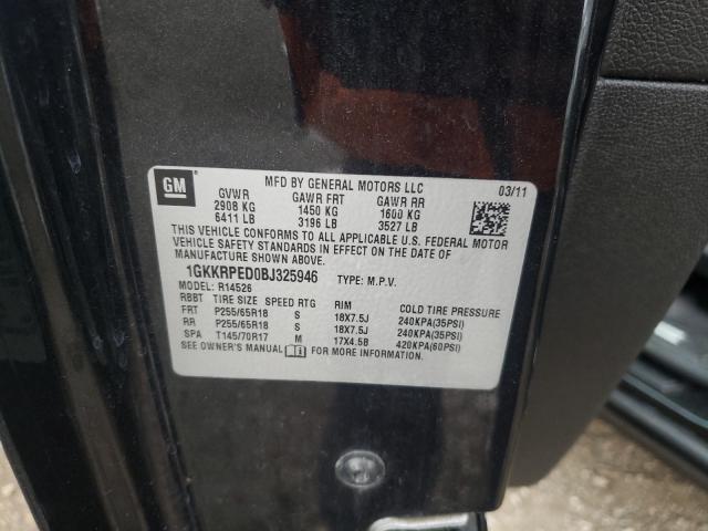 Photo 10 from auction – 2011 GMC ACADIA SLE with VIN 1GKKRPED0BJ325946