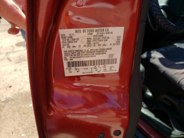 Photo 10 from auction – 2012 FORD ESCAPE XLT with VIN 1FMCU0D71CKB13016