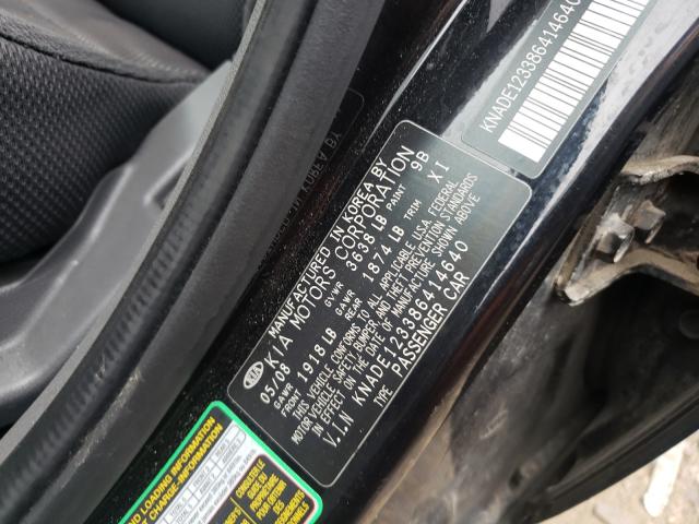Photo 10 from auction – 2008 KIA RIO BASE with VIN KNADE123386414640