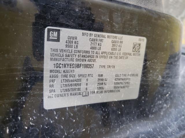 Photo 10 from auction – 2011 CHEVROLET SILVERADO with VIN 1GC1KYEG9BF100357