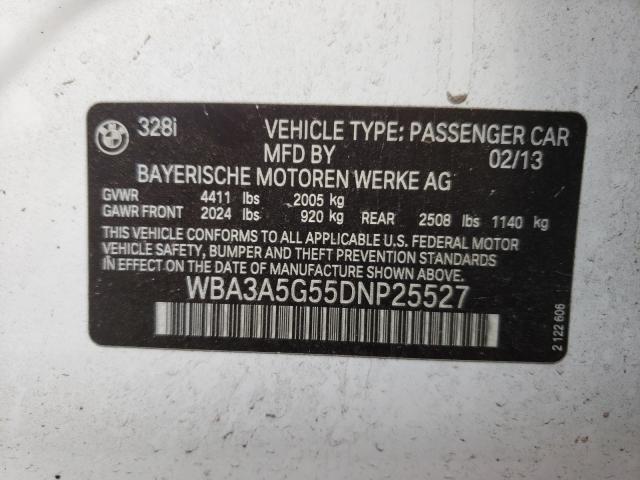 Photo 10 from auction – 2013 BMW 328 I with VIN WBA3A5G55DNP25527