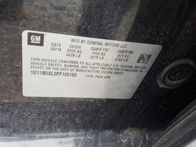 Photo 10 from auction – 2015 CHEVROLET MALIBU LS with VIN 1G11B5SL0FF183160