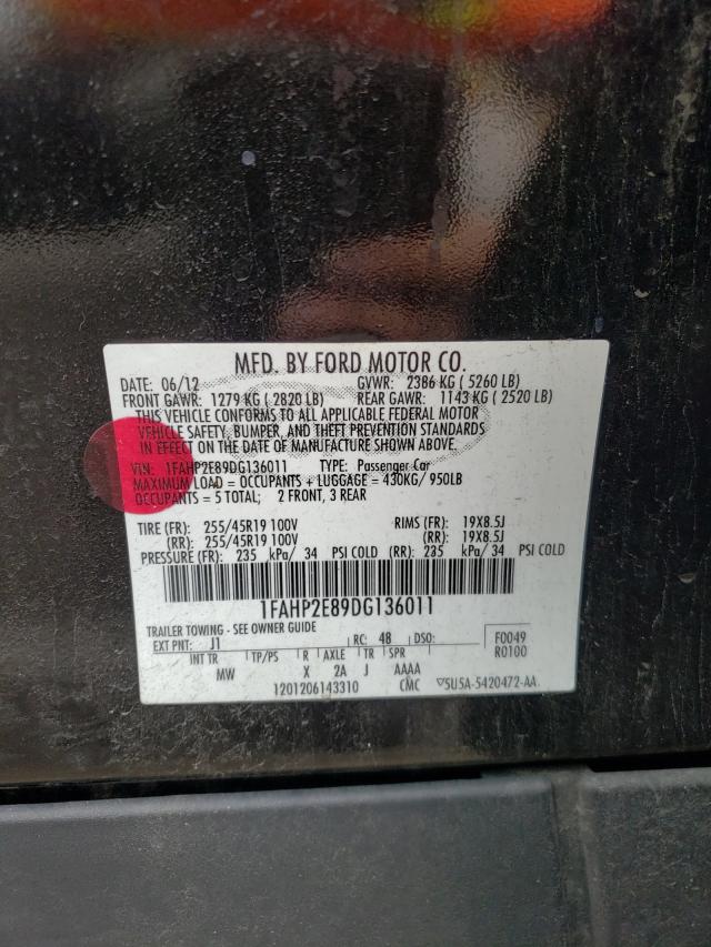Photo 10 from auction – 2013 FORD TAURUS SEL with VIN 1FAHP2E89DG136011
