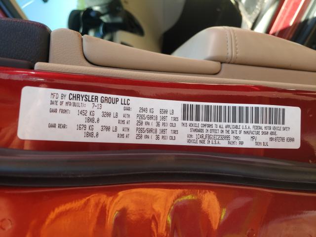 Photo 10 from auction – 2014 JEEP GRAND CHER with VIN 1C4RJFBG1EC232095
