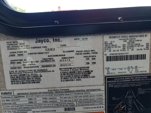 Photo 10 from auction – 2019 FORD F53 with VIN 1F66F5DY4K0A17377