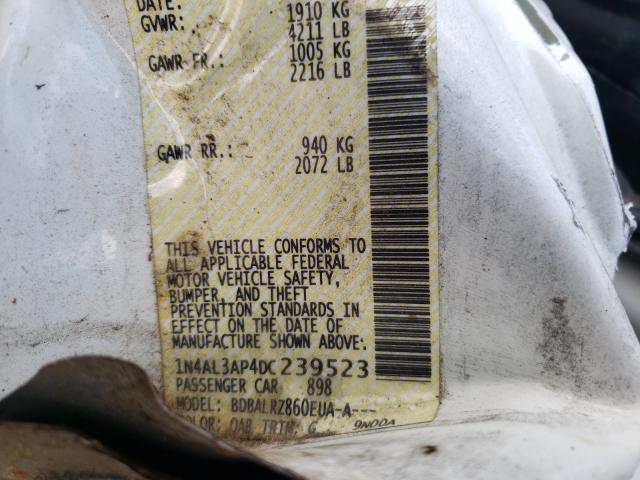 Photo 10 from auction – 2013 NISSAN ALTIMA 2.5 with VIN 1N4AL3AP4DC239523