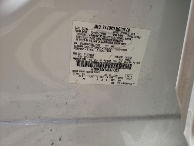 Photo 10 from auction – 2010 FORD FLEX LIMIT with VIN 2FMHK6DC1ABA77332