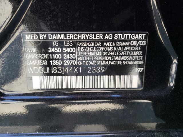 Photo 10 from auction – 2004 MERCEDES-BENZ E 500 4MAT with VIN WDBUH83J44X112339
