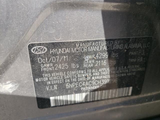 Photo 10 from auction – 2012 HYUNDAI SONATA SE with VIN 5NPEC4AC9CH391296