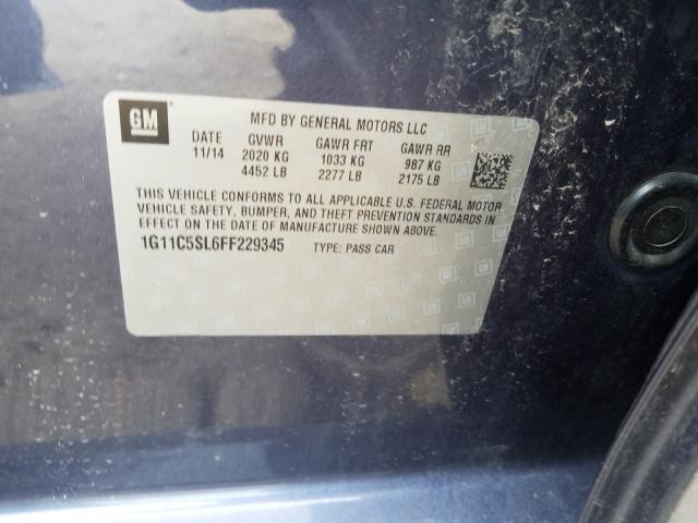 Photo 10 from auction – 2015 CHEVROLET MALIBU 1LT with VIN 1G11C5SL6FF229345