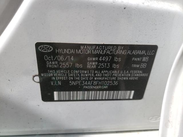 Photo 10 from auction – 2015 HYUNDAI SONATA SPO with VIN 5NPE34AF8FH102536