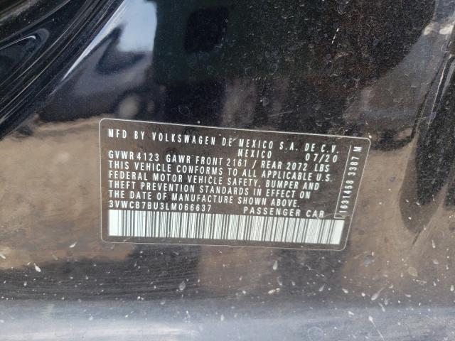 Photo 10 from auction – 2020 VOLKSWAGEN JETTA S with VIN 3VWCB7BU3LM066637