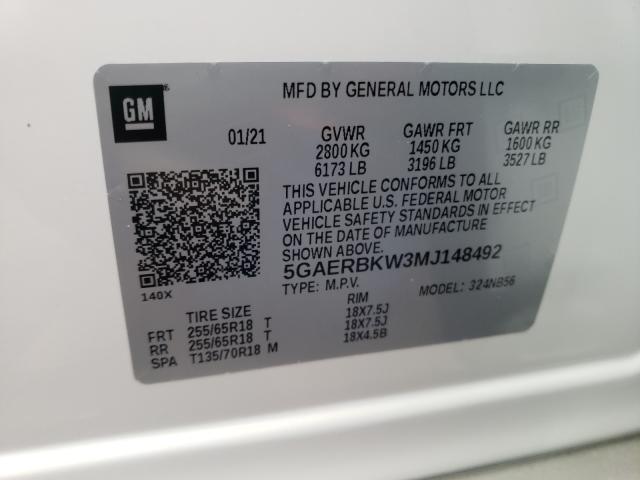 Photo 10 from auction – 2021 BUICK ENCLAVE ES with VIN 5GAERBKW3MJ148492