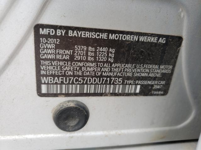 Photo 10 from auction – 2013 BMW 535 XI with VIN WBAFU7C57DDU71735