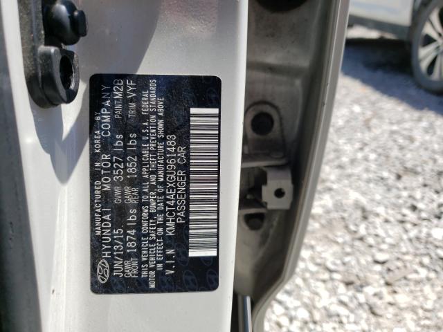 Photo 10 from auction – 2016 HYUNDAI ACCENT SE with VIN KMHCT4AEXGU961483