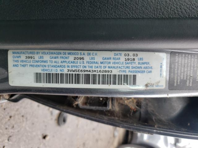 Photo 10 from auction – 2003 VOLKSWAGEN JETTA GLS with VIN 3VWSE69M43M162893