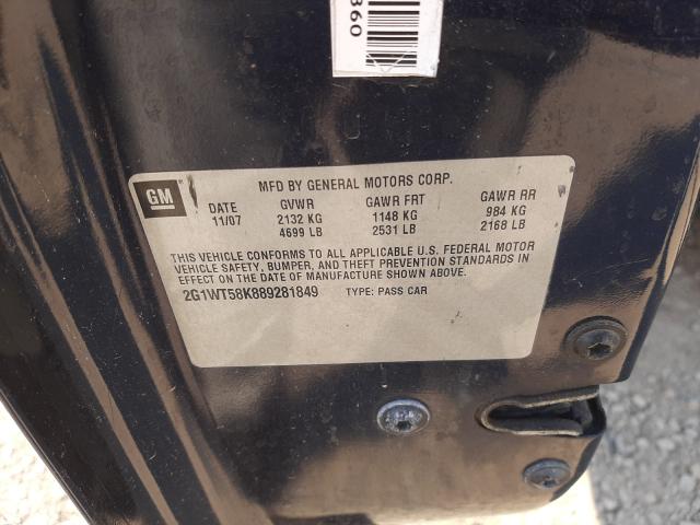 Photo 10 from auction – 2008 CHEVROLET IMPALA LT with VIN 2G1WT58K889281849