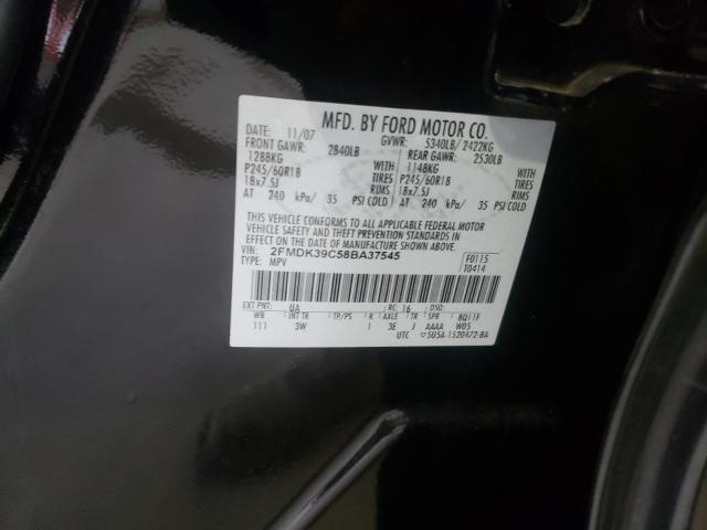 Photo 10 from auction – 2008 FORD EDGE LIMIT with VIN 2FMDK39C58BA37545