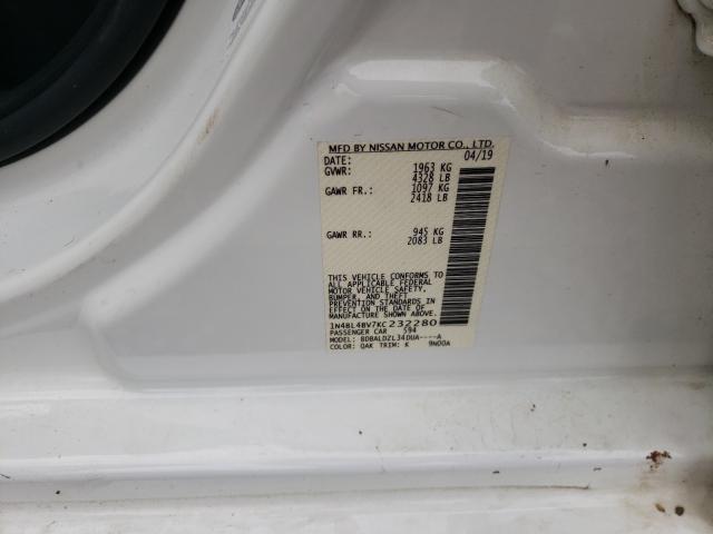 Photo 10 from auction – 2019 NISSAN ALTIMA S with VIN 1N4BL4BV7KC232280
