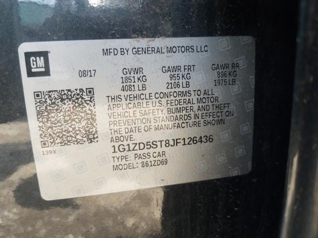 Photo 10 from auction – 2018 CHEVROLET MALIBU LT with VIN 1G1ZD5ST8JF126436