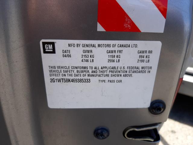 Photo 10 from auction – 2006 CHEVROLET IMPALA LT with VIN 2G1WT58K469385333