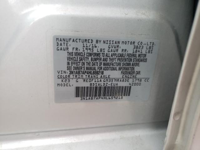 Photo 10 from auction – 2017 NISSAN SENTRA S with VIN 3N1AB7AP4HL659218