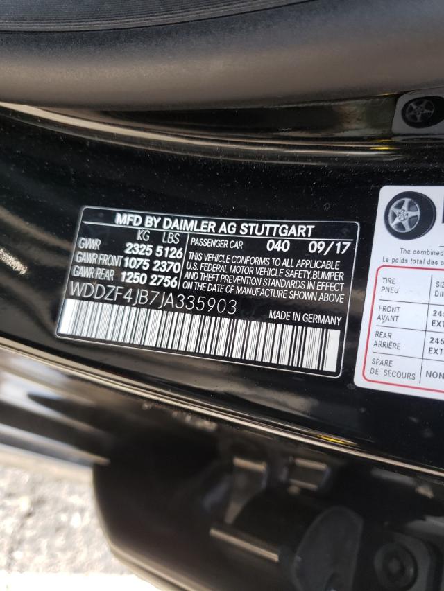 Photo 10 from auction – 2018 MERCEDES-BENZ E 300 with VIN WDDZF4JB7JA335903